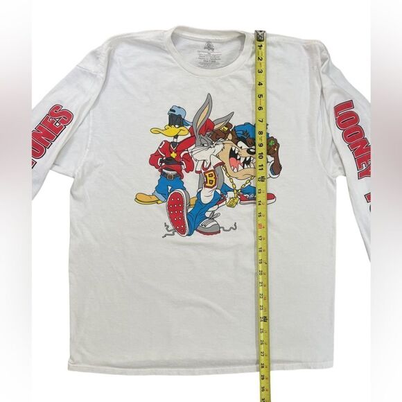 Vintage Looney Tunes Graphic Long Sleeve White Shirt - Picture 6 of 9
